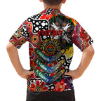 Personalised Dragons NRL Celebrating 50 Years of Naidoc Family Matching Off The Shoulder Long Sleeve Dress and Hawaiian Shirt NAIDOC Week 2025 Aboriginal