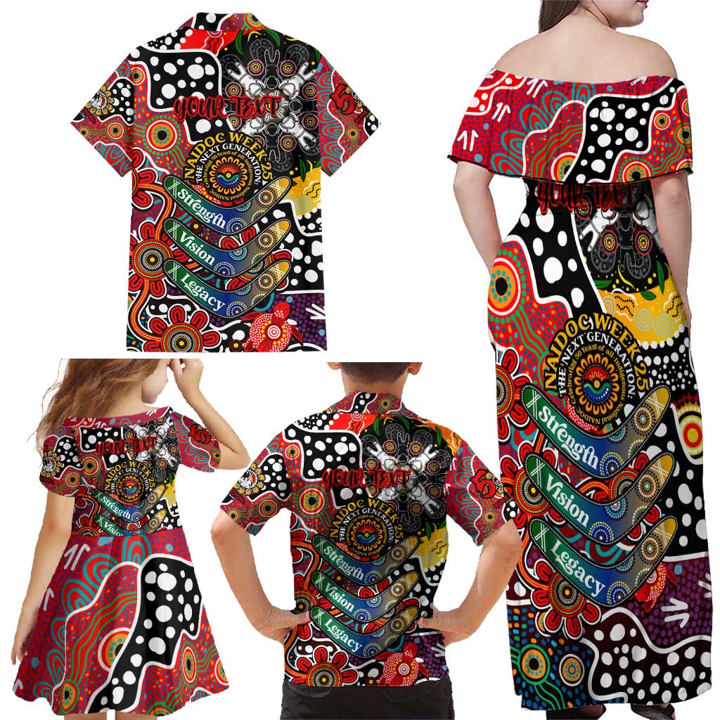 Personalised Dragons NRL Celebrating 50 Years of Naidoc Family Matching Off Shoulder Maxi Dress and Hawaiian Shirt NAIDOC Week 2025 Aboriginal
