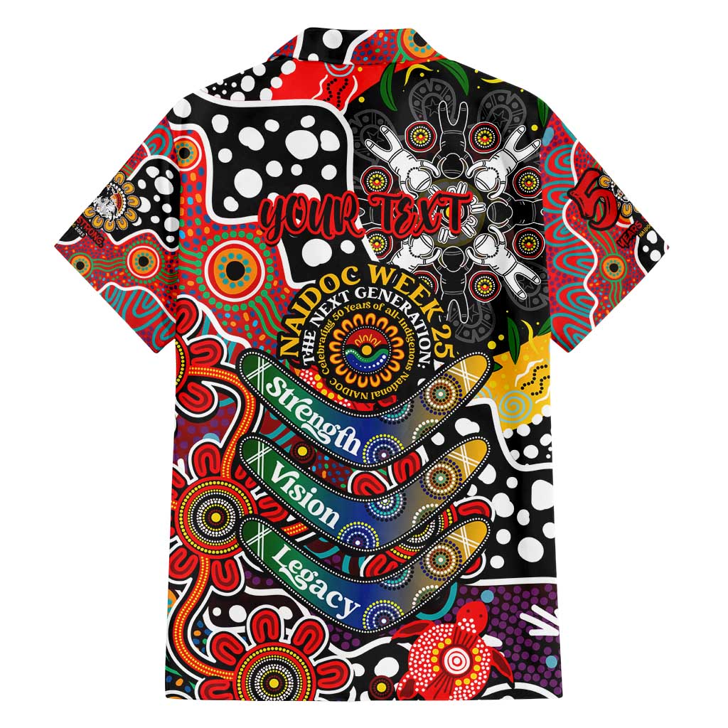 Personalised Dragons NRL Celebrating 50 Years of Naidoc Family Matching Off Shoulder Maxi Dress and Hawaiian Shirt NAIDOC Week 2025 Aboriginal