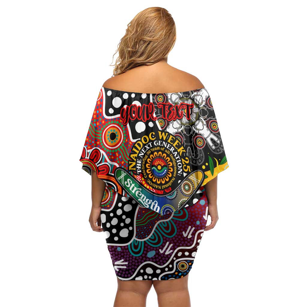 Personalised Dragons NRL Celebrating 50 Years of Naidoc Family Matching Off Shoulder Short Dress and Hawaiian Shirt NAIDOC Week 2025 Aboriginal
