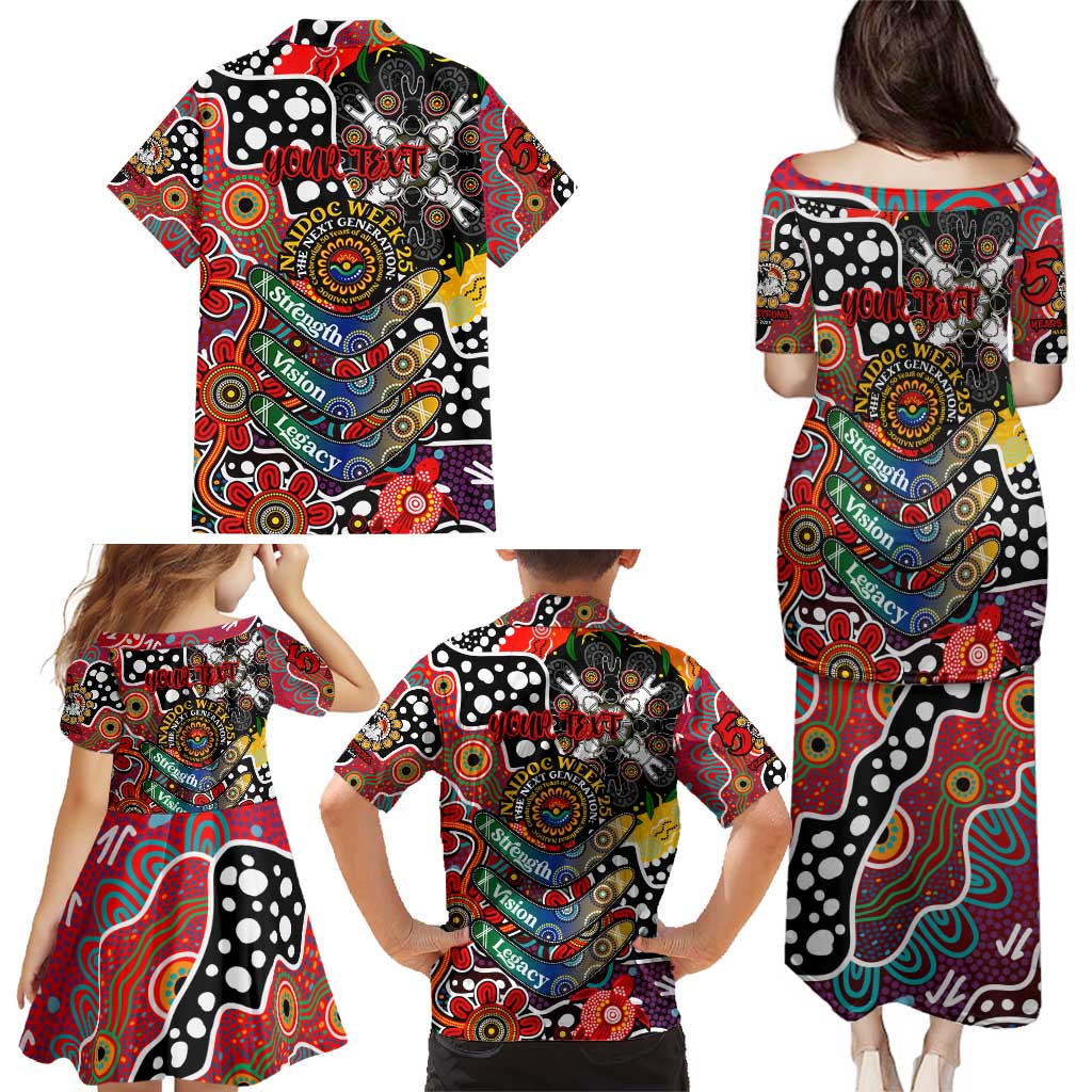 Personalised Dragons NRL Celebrating 50 Years of Naidoc Family Matching Puletasi and Hawaiian Shirt NAIDOC Week 2025 Aboriginal