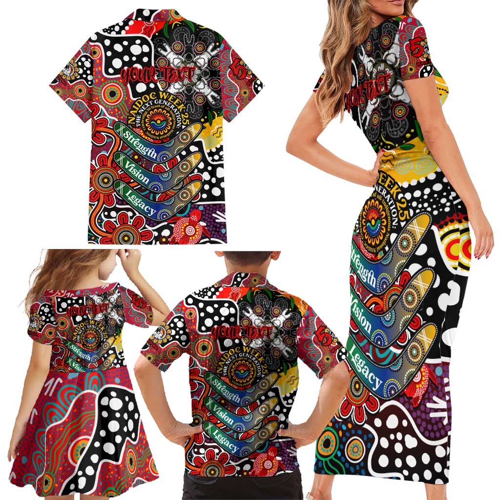 Personalised Dragons NRL Celebrating 50 Years of Naidoc Family Matching Short Sleeve Bodycon Dress and Hawaiian Shirt NAIDOC Week 2025 Aboriginal
