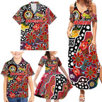 Personalised Dragons NRL Celebrating 50 Years of Naidoc Family Matching Summer Maxi Dress and Hawaiian Shirt NAIDOC Week 2025 Aboriginal