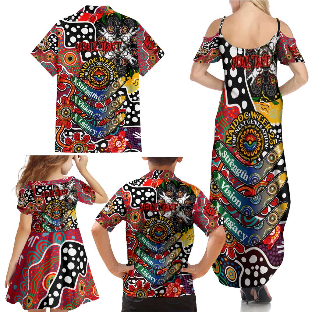 Personalised Dragons NRL Celebrating 50 Years of Naidoc Family Matching Summer Maxi Dress and Hawaiian Shirt NAIDOC Week 2025 Aboriginal