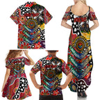 Personalised Dragons NRL Celebrating 50 Years of Naidoc Family Matching Summer Maxi Dress and Hawaiian Shirt NAIDOC Week 2025 Aboriginal