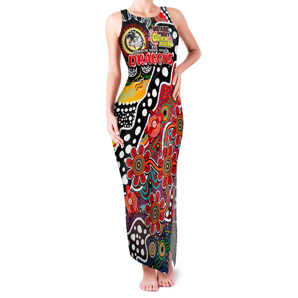 Personalised Dragons NRL Celebrating 50 Years of Naidoc Family Matching Tank Maxi Dress and Hawaiian Shirt NAIDOC Week 2025 Aboriginal