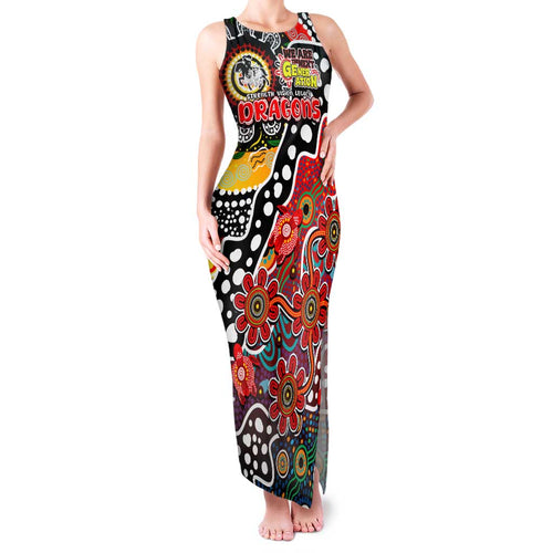Personalised Dragons NRL Celebrating 50 Years of Naidoc Family Matching Tank Maxi Dress and Hawaiian Shirt NAIDOC Week 2025 Aboriginal