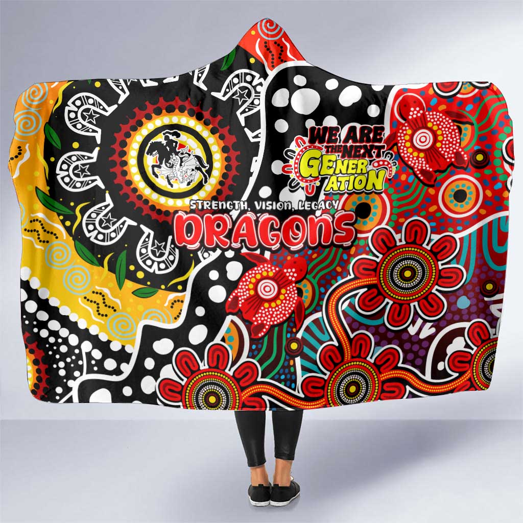 Dragons NRL Celebrating 50 Years of Naidoc Hooded Blanket NAIDOC Week 2025 Aboriginal
