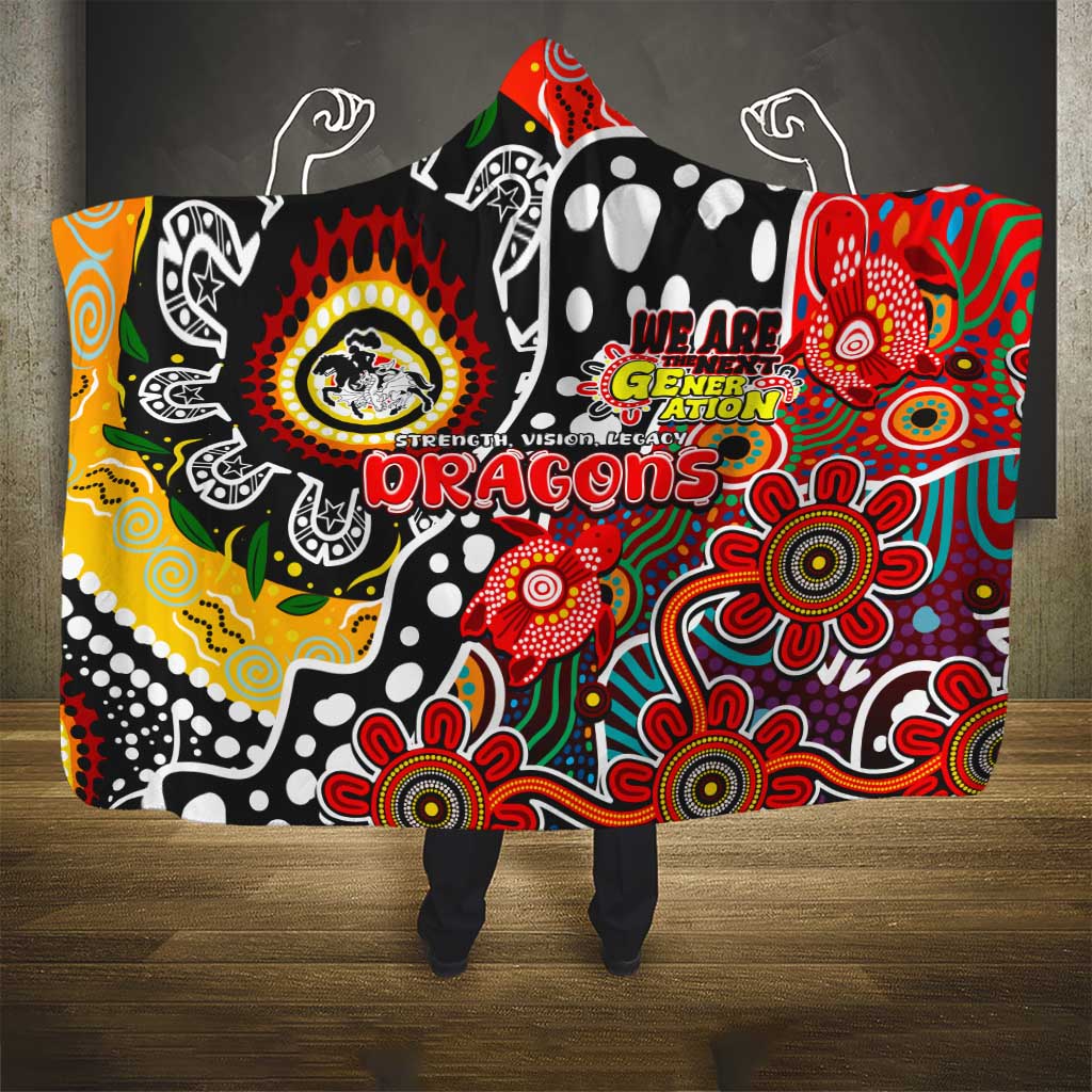 Dragons NRL Celebrating 50 Years of Naidoc Hooded Blanket NAIDOC Week 2025 Aboriginal