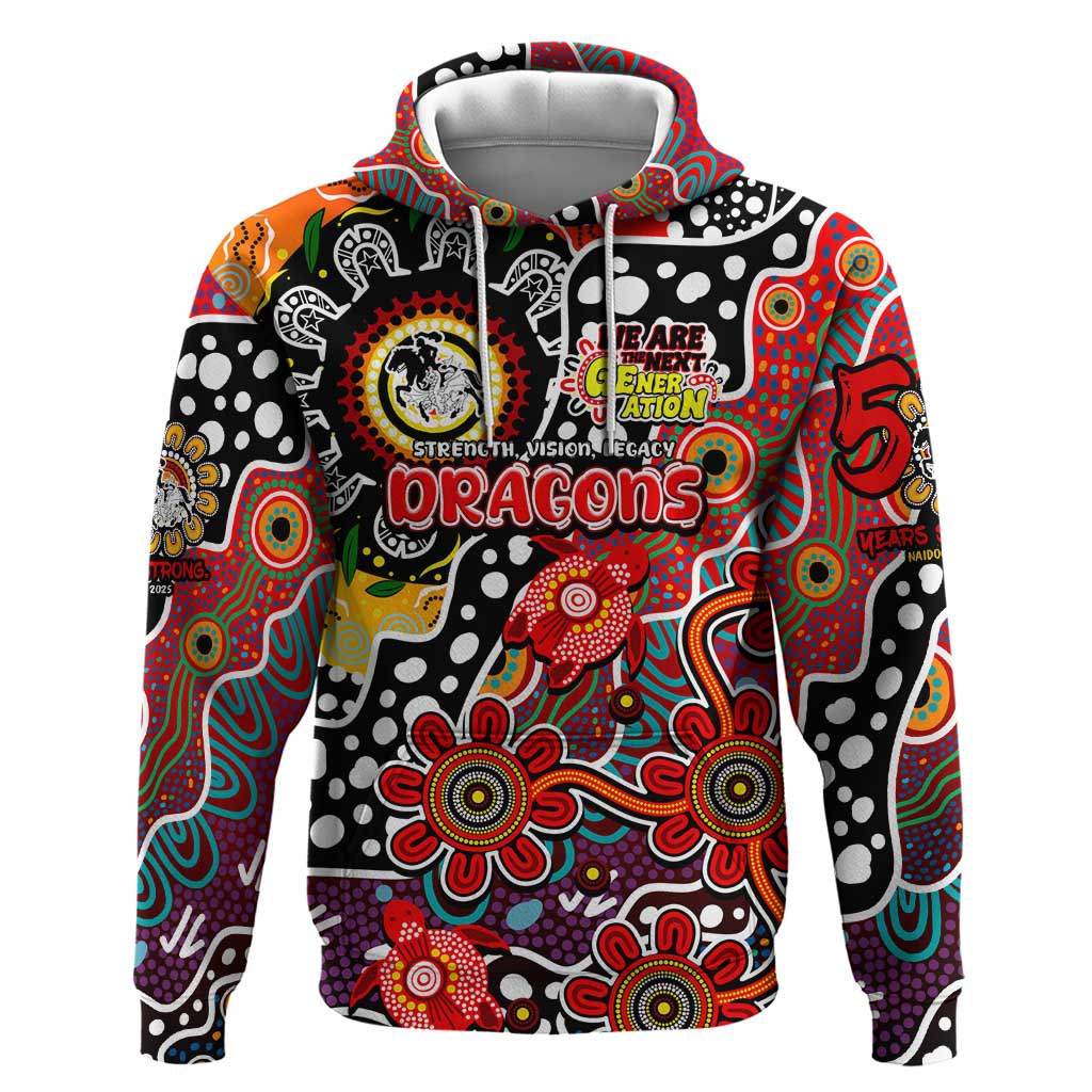 Personalised Dragons NRL Celebrating 50 Years of Naidoc Hoodie NAIDOC Week 2025 Aboriginal