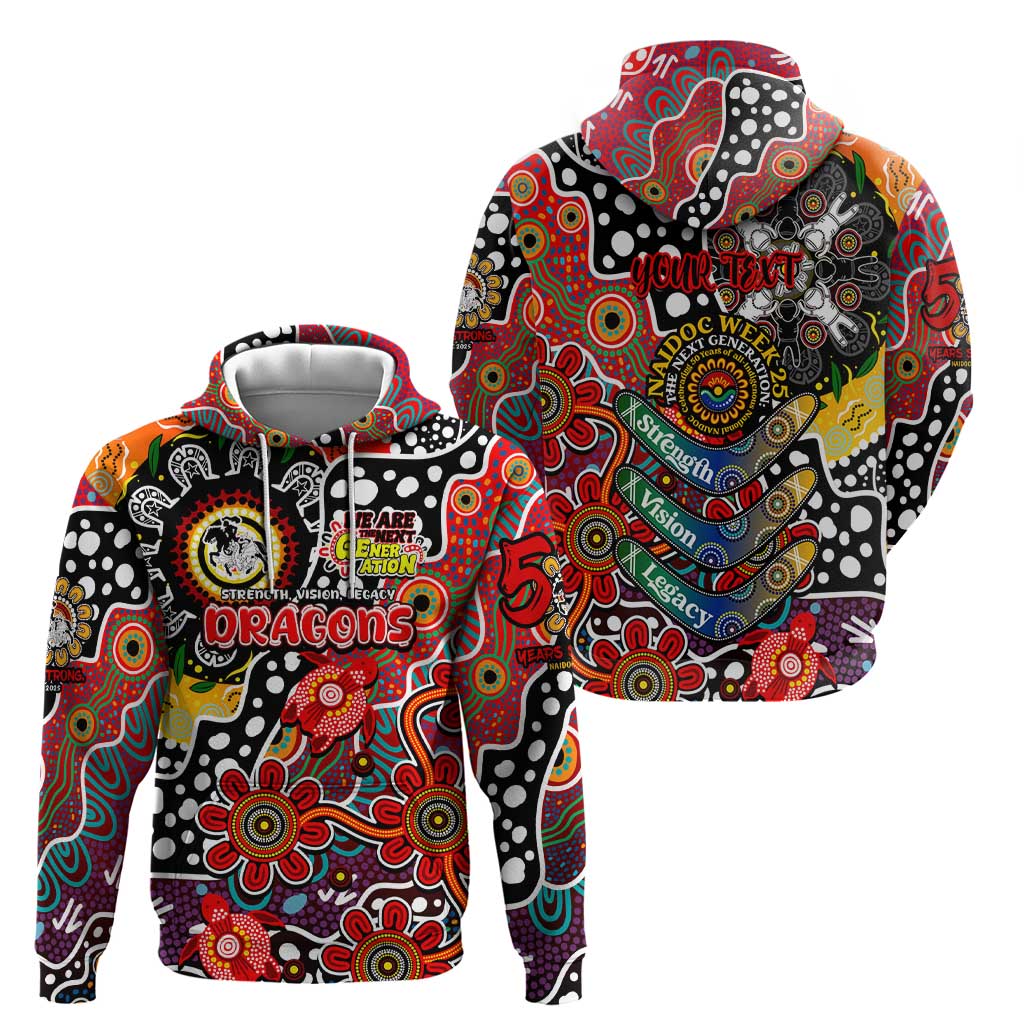 Personalised Dragons NRL Celebrating 50 Years of Naidoc Hoodie NAIDOC Week 2025 Aboriginal