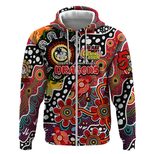 Personalised Dragons NRL Celebrating 50 Years of Naidoc Hoodie NAIDOC Week 2025 Aboriginal