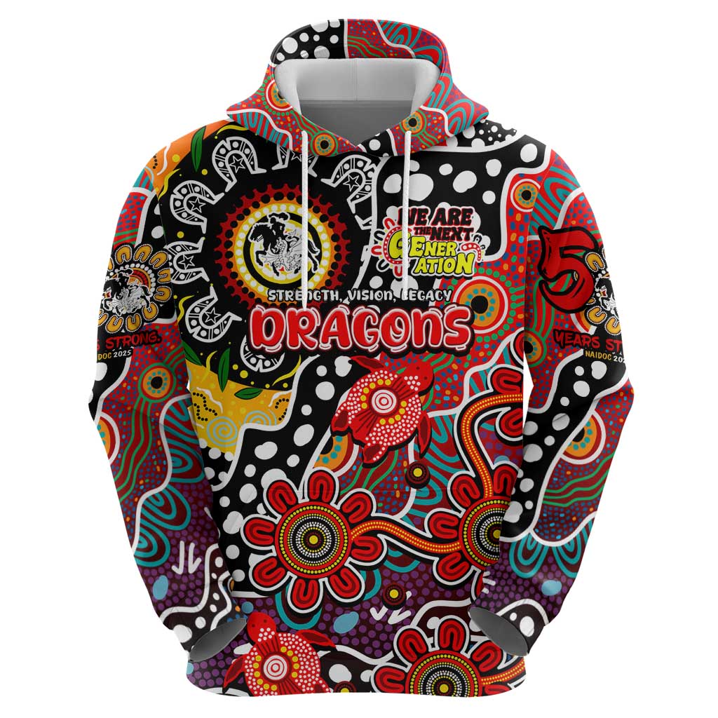 Personalised Dragons NRL Celebrating 50 Years of Naidoc Hoodie NAIDOC Week 2025 Aboriginal