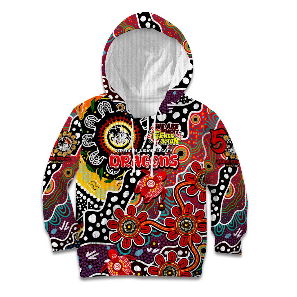 Personalised Dragons NRL Celebrating 50 Years of Naidoc Kid Hoodie NAIDOC Week 2025 Aboriginal