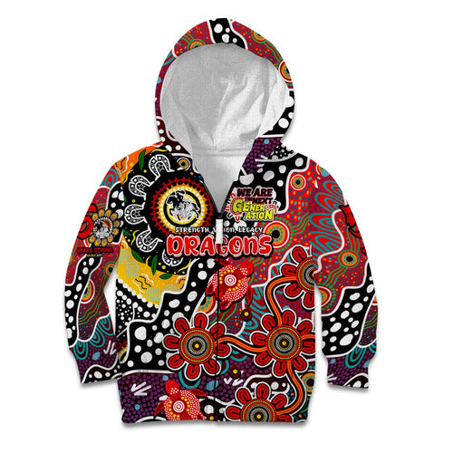 Personalised Dragons NRL Celebrating 50 Years of Naidoc Kid Hoodie NAIDOC Week 2025 Aboriginal