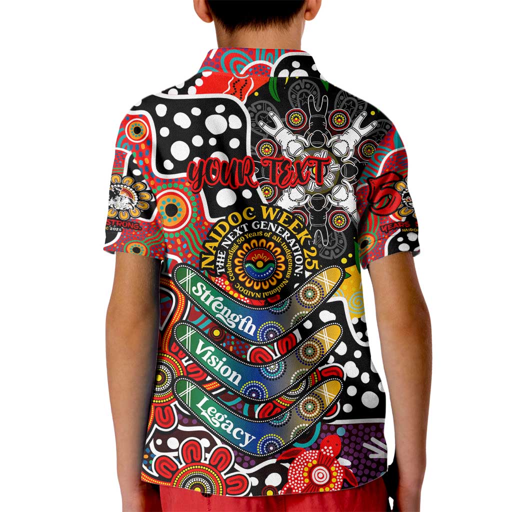 Personalised Dragons NRL Celebrating 50 Years of Naidoc Kid Polo Shirt NAIDOC Week 2025 Aboriginal
