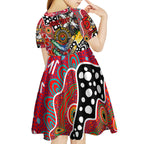 Personalised Dragons NRL Celebrating 50 Years of Naidoc Kid Short Sleeve Dress NAIDOC Week 2025 Aboriginal