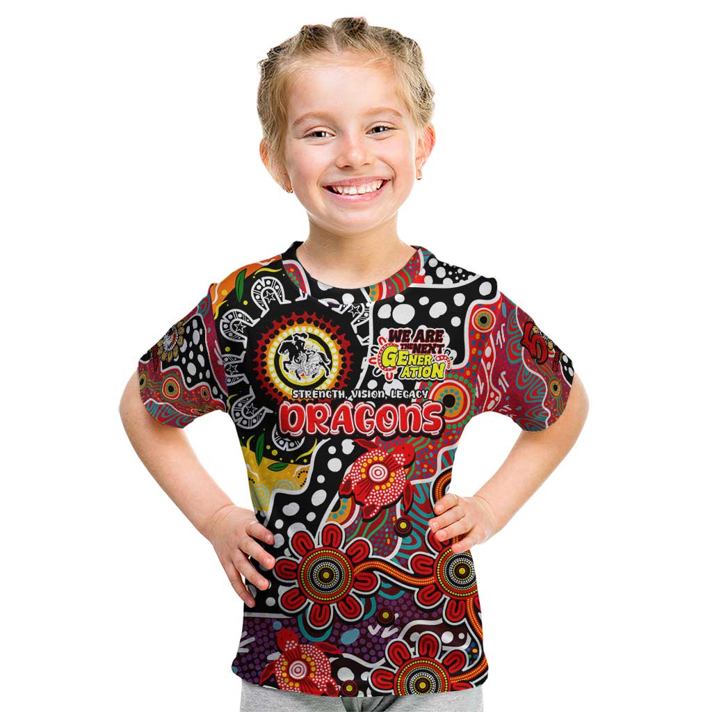 Personalised Dragons NRL Celebrating 50 Years of Naidoc Kid T Shirt NAIDOC Week 2025 Aboriginal