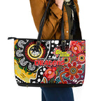 Dragons NRL Celebrating 50 Years of Naidoc Leather Tote Bag NAIDOC Week 2025 Aboriginal