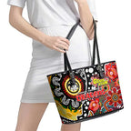 Dragons NRL Celebrating 50 Years of Naidoc Leather Tote Bag NAIDOC Week 2025 Aboriginal