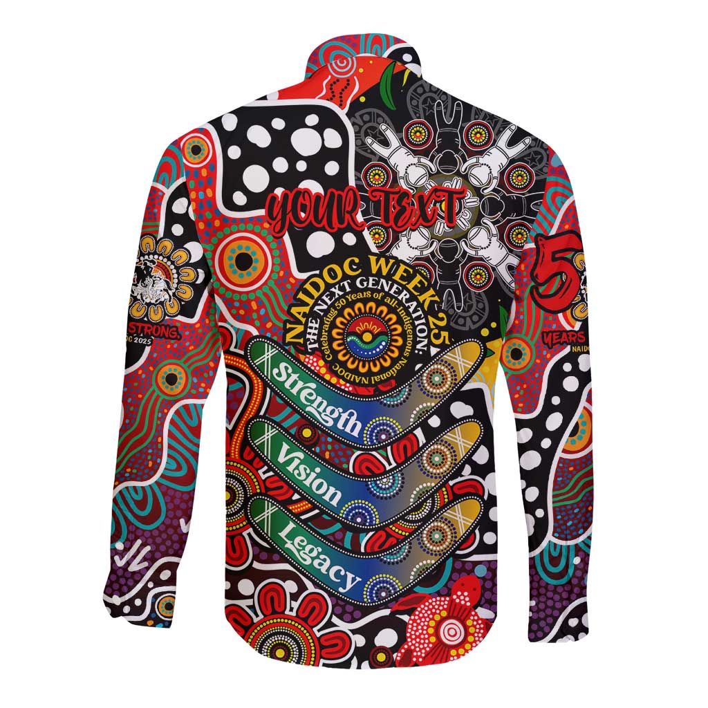 Personalised Dragons NRL Celebrating 50 Years of Naidoc Long Sleeve Button Shirt NAIDOC Week 2025 Aboriginal
