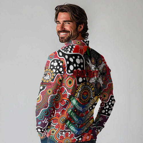 Personalised Dragons NRL Celebrating 50 Years of Naidoc Long Sleeve Polo Shirt NAIDOC Week 2025 Aboriginal