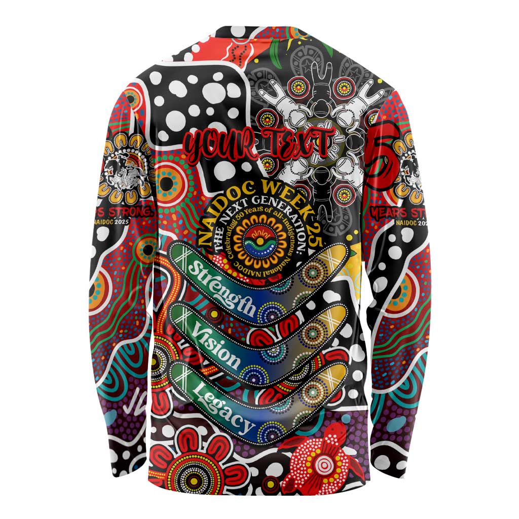 Personalised Dragons NRL Celebrating 50 Years of Naidoc Long Sleeve Shirt NAIDOC Week 2025 Aboriginal