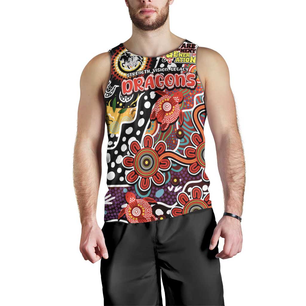 Personalised Dragons NRL Celebrating 50 Years of Naidoc Men Tank Top NAIDOC Week 2025 Aboriginal
