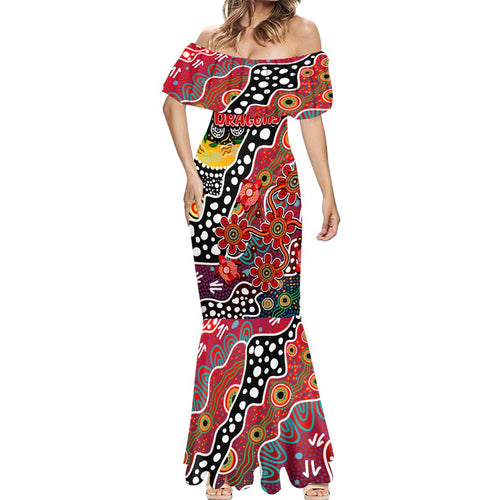 Personalised Dragons NRL Celebrating 50 Years of Naidoc Mermaid Dress NAIDOC Week 2025 Aboriginal
