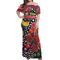 Personalised Dragons NRL Celebrating 50 Years of Naidoc Off Shoulder Maxi Dress NAIDOC Week 2025 Aboriginal