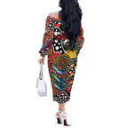Personalised Dragons NRL Celebrating 50 Years of Naidoc Off The Shoulder Long Sleeve Dress NAIDOC Week 2025 Aboriginal