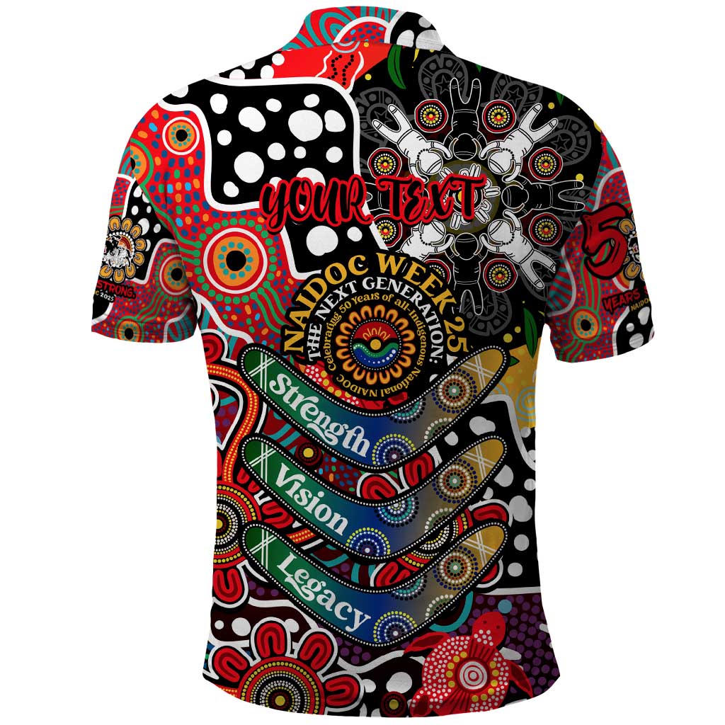 Personalised Dragons NRL Celebrating 50 Years of Naidoc Polo Shirt NAIDOC Week 2025 Aboriginal