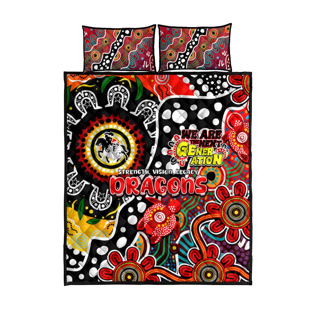 Dragons NRL Celebrating 50 Years of Naidoc Quilt Bed Set NAIDOC Week 2025 Aboriginal
