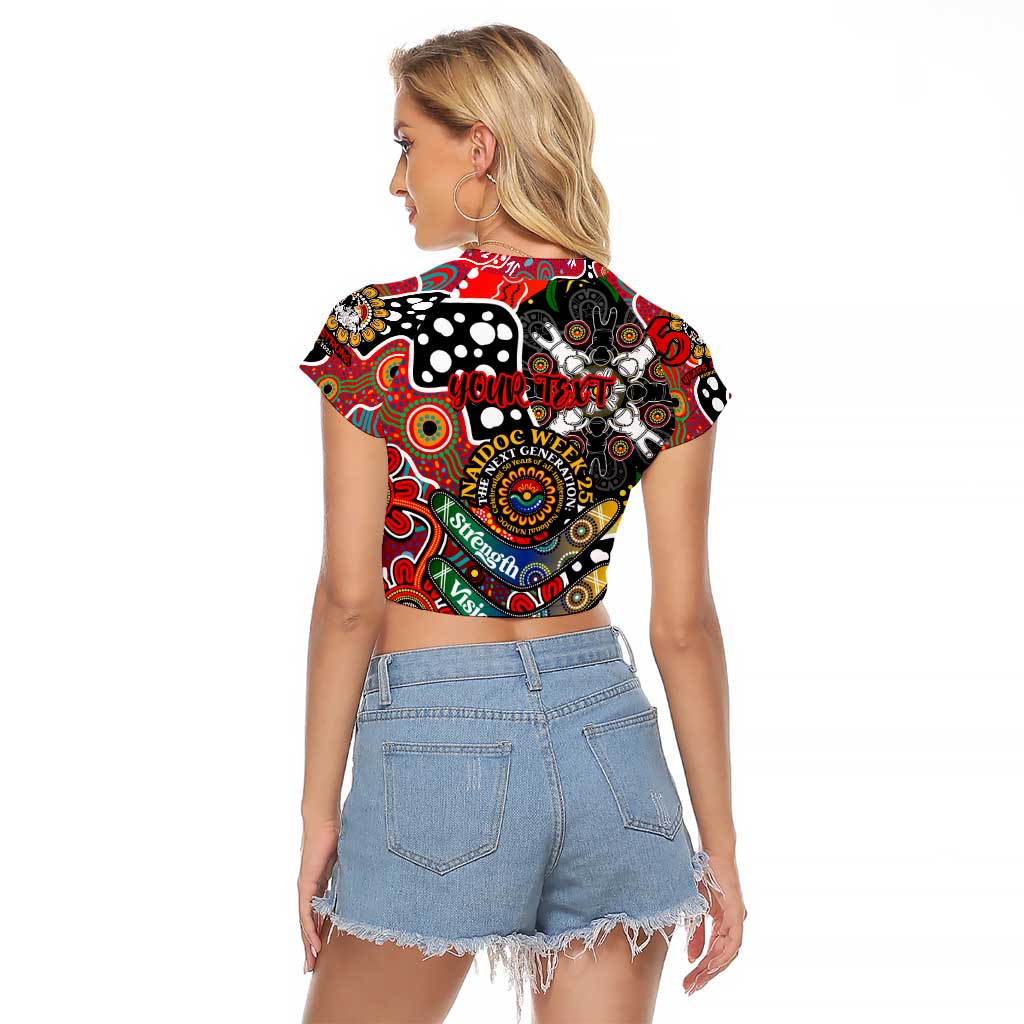 Personalised Dragons NRL Celebrating 50 Years of Naidoc Raglan Cropped T Shirt NAIDOC Week 2025 Aboriginal