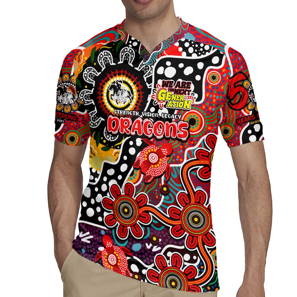 Personalised Dragons NRL Celebrating 50 Years of Naidoc Rugby Jersey NAIDOC Week 2025 Aboriginal