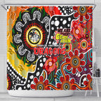 Dragons NRL Celebrating 50 Years of Naidoc Shower Curtain NAIDOC Week 2025 Aboriginal