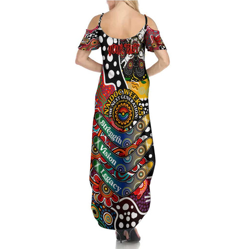 Personalised Dragons NRL Celebrating 50 Years of Naidoc Summer Maxi Dress NAIDOC Week 2025 Aboriginal