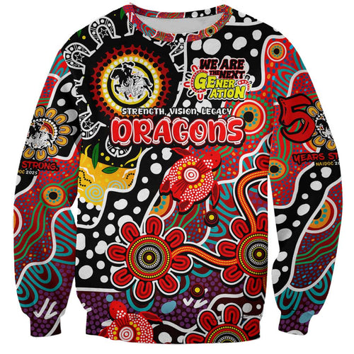 Personalised Dragons NRL Celebrating 50 Years of Naidoc Sweatshirt NAIDOC Week 2025 Aboriginal