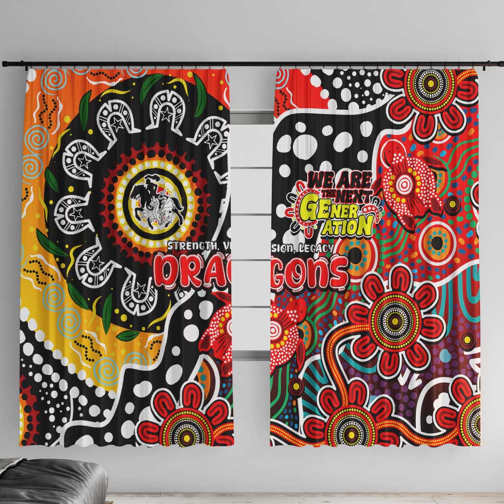 Dragons NRL Celebrating 50 Years of Naidoc Window Curtain NAIDOC Week 2025 Aboriginal