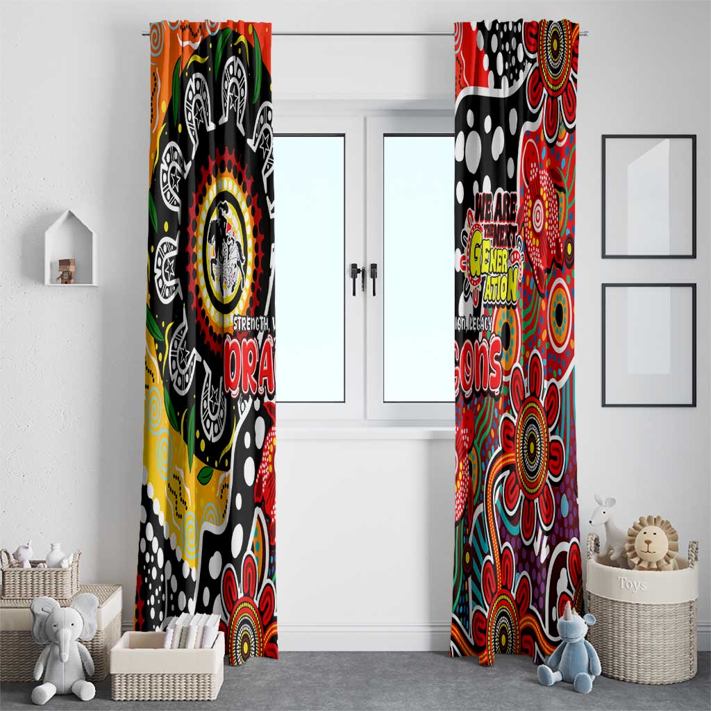 Dragons NRL Celebrating 50 Years of Naidoc Window Curtain NAIDOC Week 2025 Aboriginal