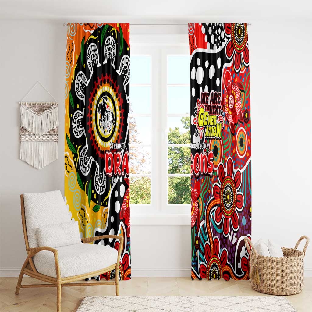 Dragons NRL Celebrating 50 Years of Naidoc Window Curtain NAIDOC Week 2025 Aboriginal