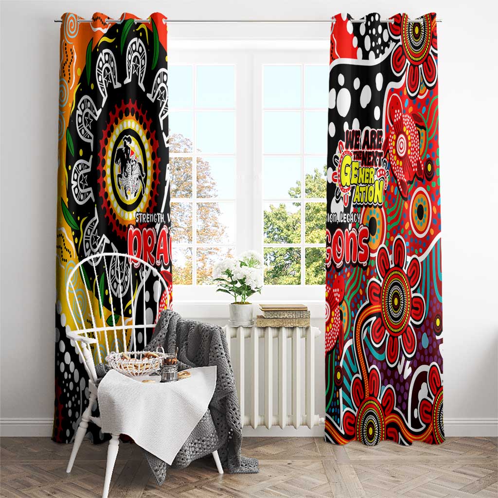 Dragons NRL Celebrating 50 Years of Naidoc Window Curtain NAIDOC Week 2025 Aboriginal