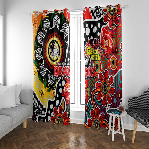 Dragons NRL Celebrating 50 Years of Naidoc Window Curtain NAIDOC Week 2025 Aboriginal