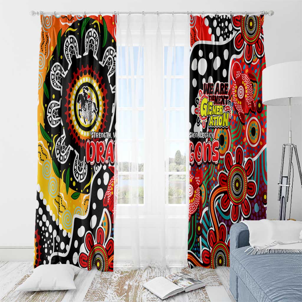 Dragons NRL Celebrating 50 Years of Naidoc Window Curtain NAIDOC Week 2025 Aboriginal