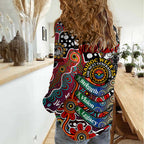 Personalised Dragons NRL Celebrating 50 Years of Naidoc Women Casual Shirt NAIDOC Week 2025 Aboriginal