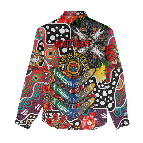 Personalised Dragons NRL Celebrating 50 Years of Naidoc Women Casual Shirt NAIDOC Week 2025 Aboriginal