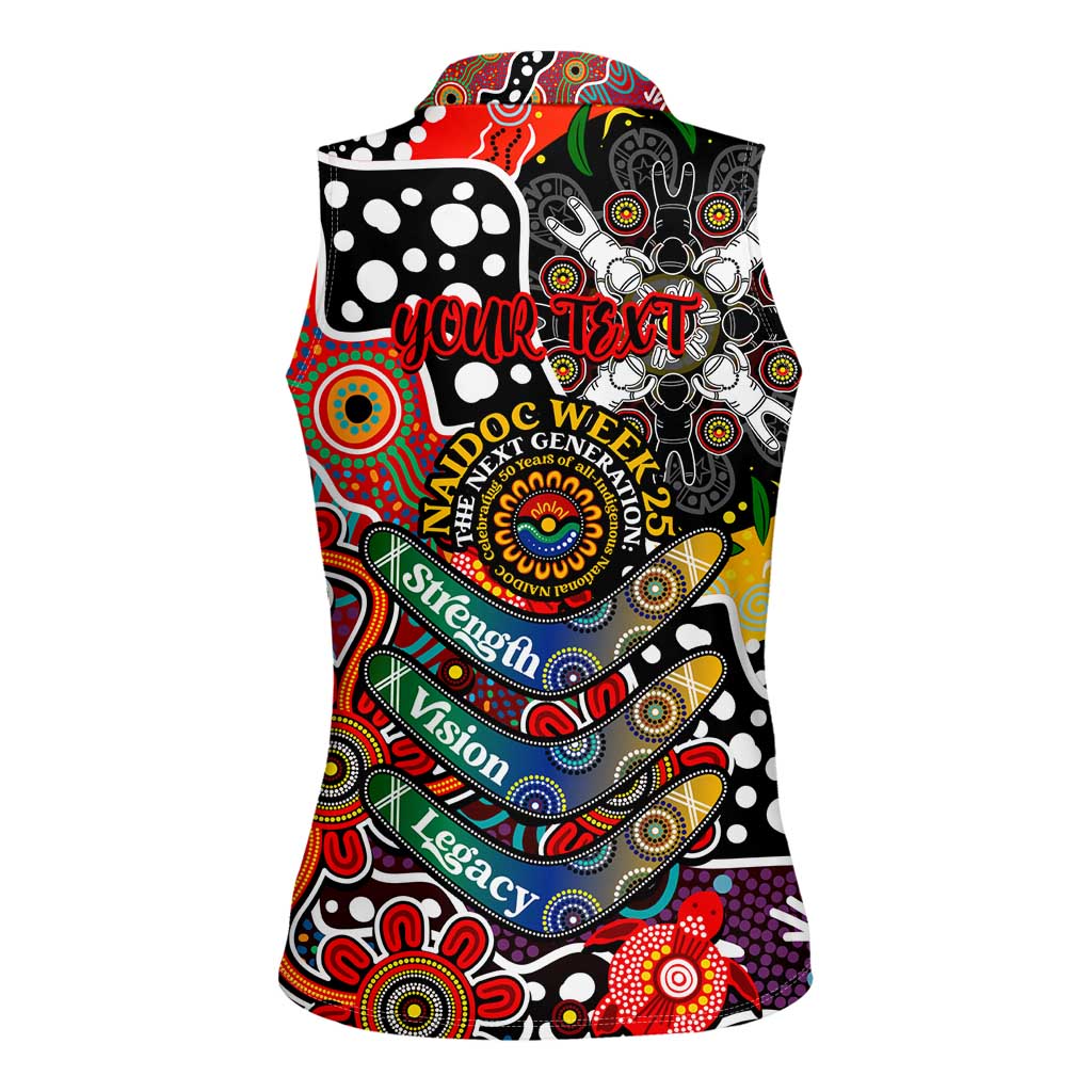 Personalised Dragons NRL Celebrating 50 Years of Naidoc Women Sleeveless Polo Shirt NAIDOC Week 2025 Aboriginal