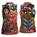Personalised Dragons NRL Celebrating 50 Years of Naidoc Women Sleeveless Polo Shirt NAIDOC Week 2025 Aboriginal