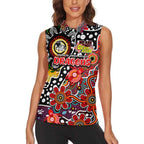 Personalised Dragons NRL Celebrating 50 Years of Naidoc Women Sleeveless Polo Shirt NAIDOC Week 2025 Aboriginal