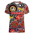 Personalised Dragons NRL Celebrating 50 Years of Naidoc Women V-Neck T-Shirt NAIDOC Week 2025 Aboriginal